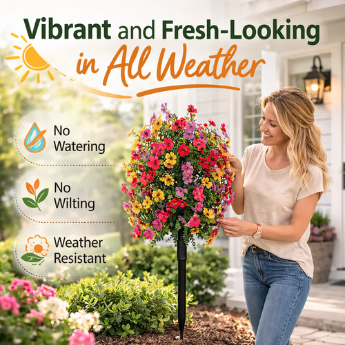 🎉 Last Day Sale 50% OFF🎉Realistic UV-Resistant Outdoor Flowers – Zero Maintenance