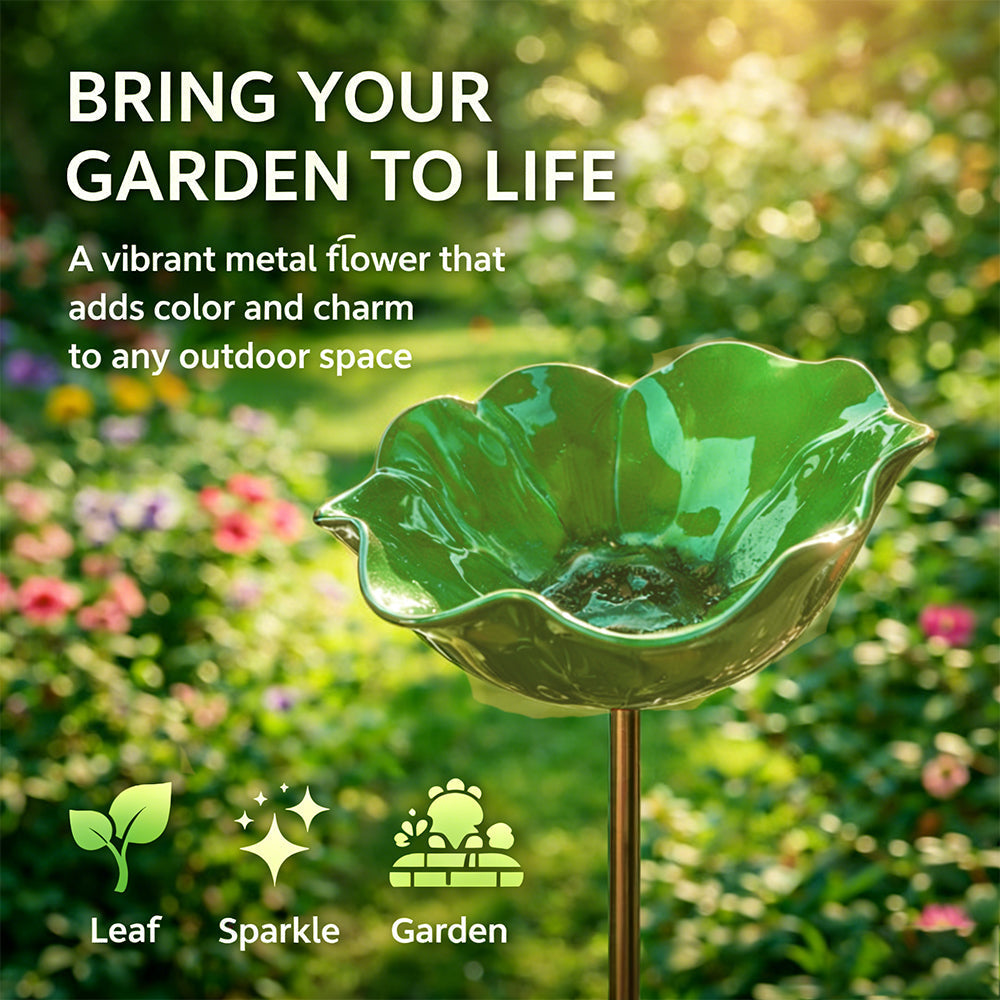 Ziptred™ - Colorful Metal Flower Stake for Birds, Bees & Butterflies