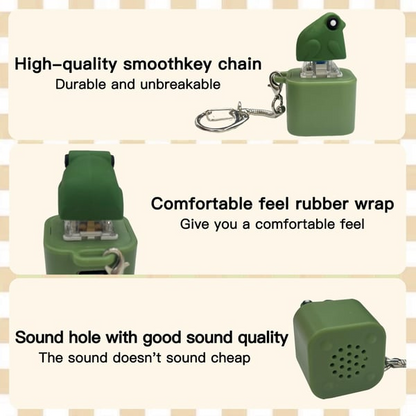 Ziptred™ - Frog Croaking Fidget Toy - Rechargeable Frog Croaking Keychain