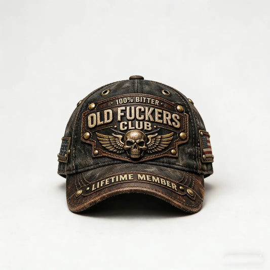 🏆Flash Sale 60% OFF  - ❤️Old Fuckers Club-Handmade Vintage Baseball Cap🎁