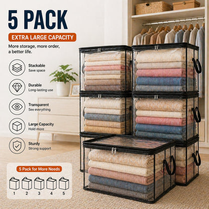Large Clear Storage Bags for Closet Organization