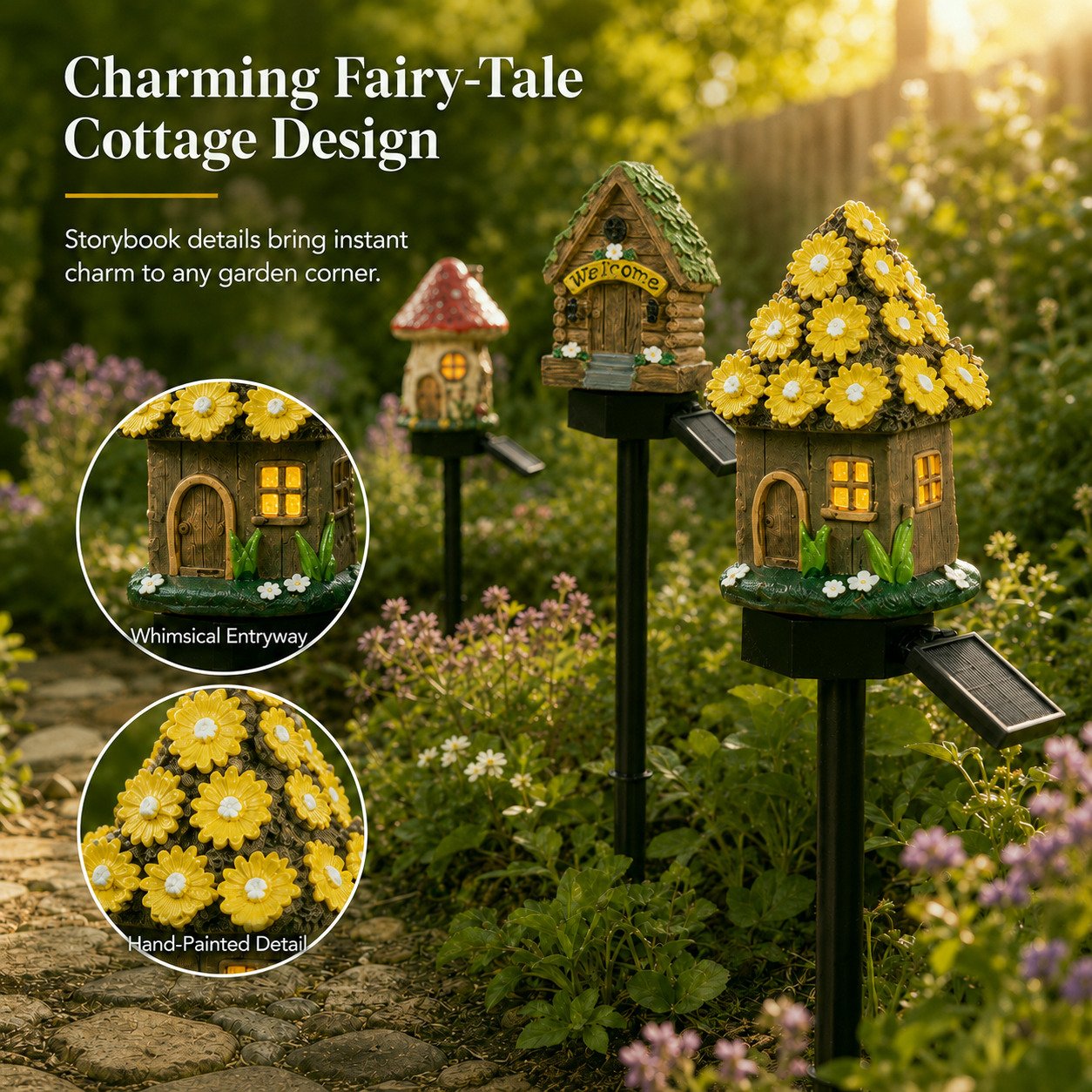 Ziptred™ 🔥Last Day 55% OFF 🔥 Solar Fairy-Tale Mushroom Cottage Garden Light