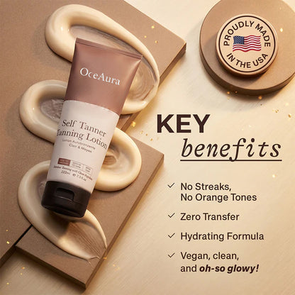 Ziptred™ Natural Self Tanner Lotion Hydrating Streak Free Glow