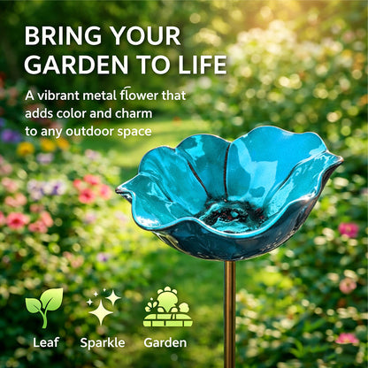 Ziptred™ - Colorful Metal Flower Stake for Birds, Bees & Butterflies