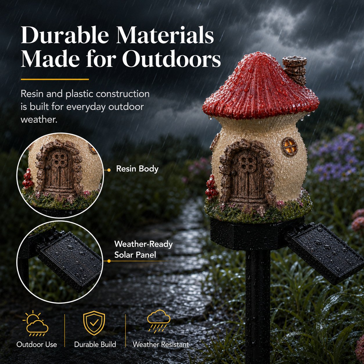 Ziptred™ 🔥Last Day 55% OFF 🔥 Solar Fairy-Tale Mushroom Cottage Garden Light