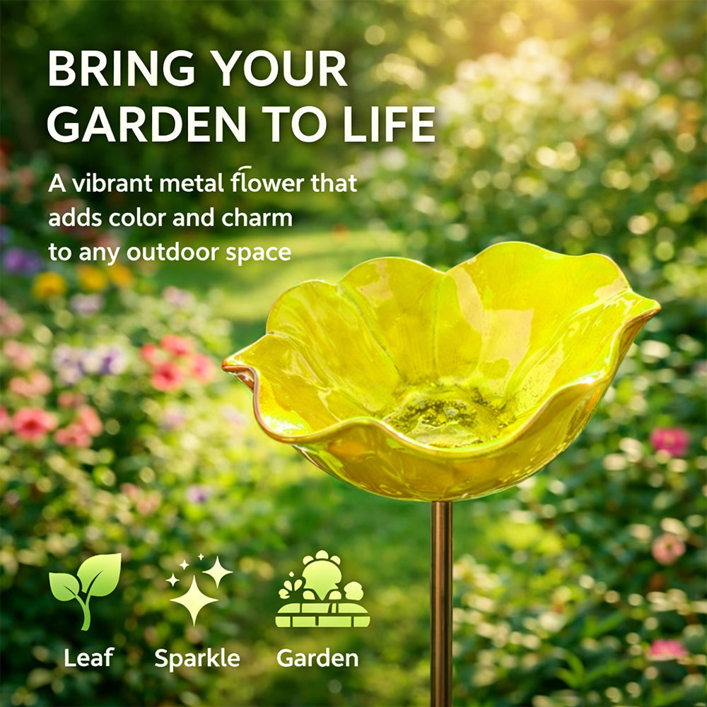 Ziptred™ - Colorful Metal Flower Stake for Birds, Bees & Butterflies