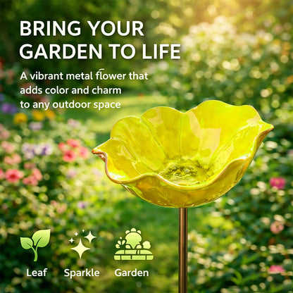 Ziptred™ - Colorful Metal Flower Stake for Birds, Bees & Butterflies