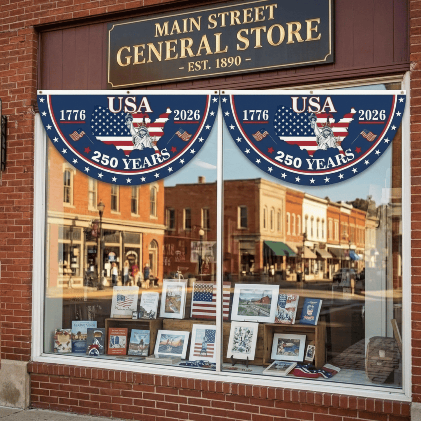 Limited Edition USA 250th Anniversary Fan Flag – Patriotic Outdoor Decor (1776–2026)