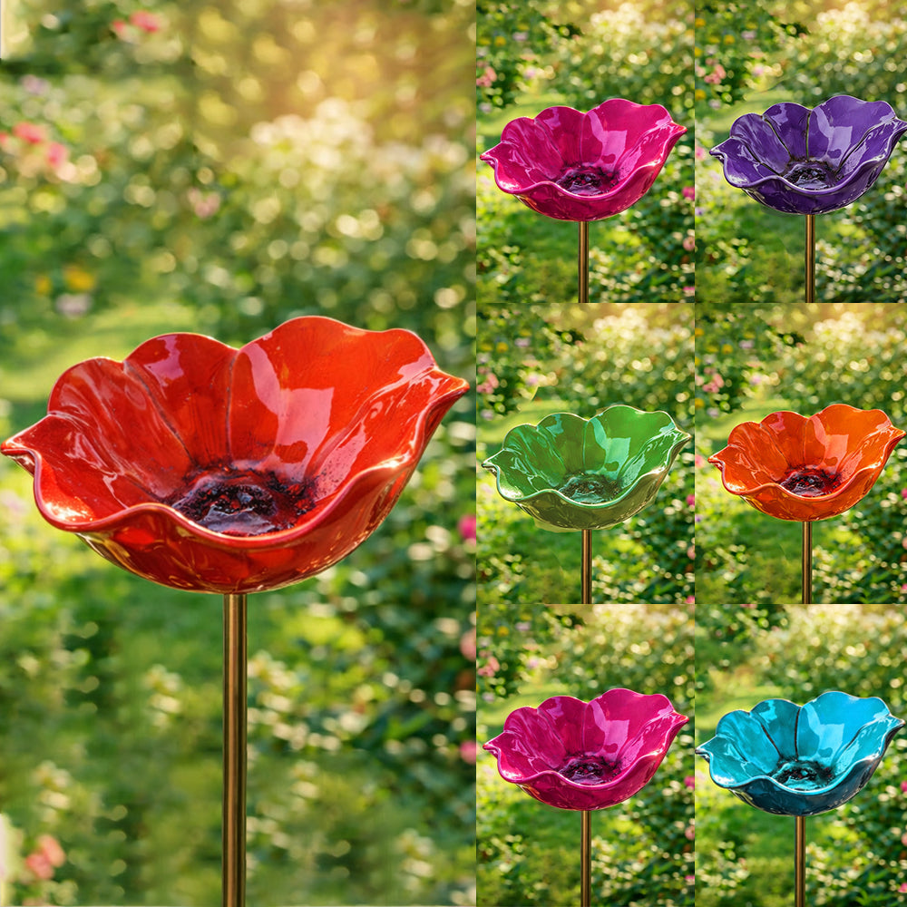 Ziptred™ - Colorful Metal Flower Stake for Birds, Bees & Butterflies