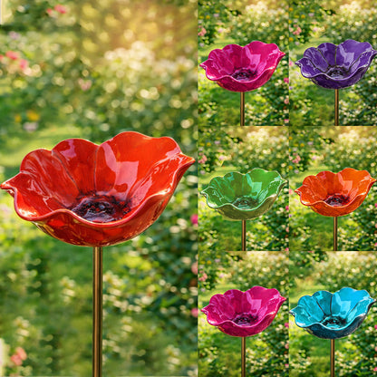 Ziptred™ - Colorful Metal Flower Stake for Birds, Bees & Butterflies
