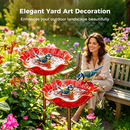 Ziptred™ - Colorful Metal Flower Stake for Birds, Bees & Butterflies