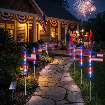 🔥Last Day 55% OFF 🔥MADE IN USA-8-Piece Flag Light Set🔥 – 4th of July Decorations✨