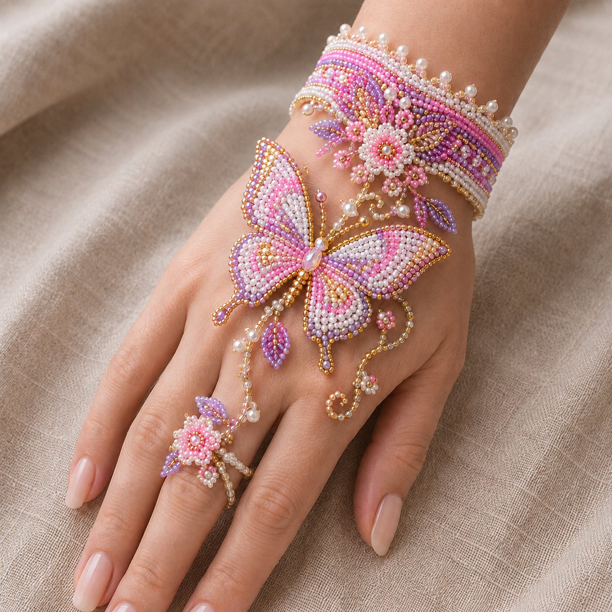 🔥 49% OFF – NEW ARRIVAL✨ DIY Beaded Hand Bracelet Kit – Create Your Own Wearable Art🔥Last 4 hours🔥BUY 3 GET 1 FREE (Add 4 Pcs To Cart)