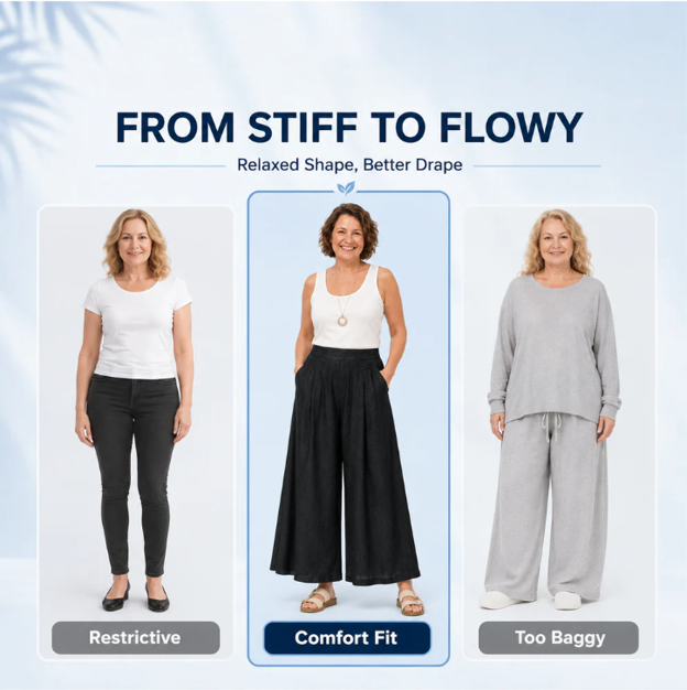Flattering Soft Linen Palazzo Pants