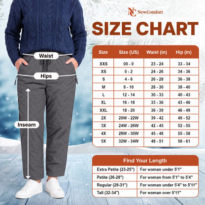 NewComfort - Fleece-Lined Waterproof Pants