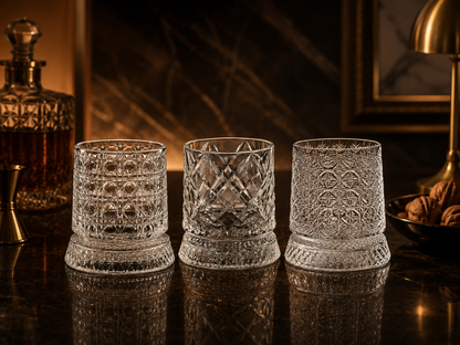 Ziptred™ 360° Spinning Crystal Whiskey Glass – Premium Rotating Tumbler Gift