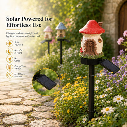 Ziptred™ 🔥Last Day 55% OFF 🔥 Solar Fairy-Tale Mushroom Cottage Garden Light