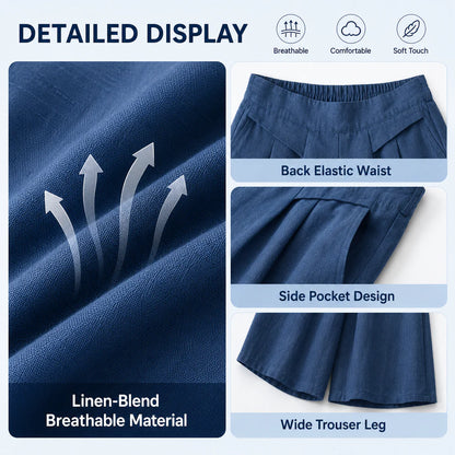 Flattering Soft Linen Palazzo Pants