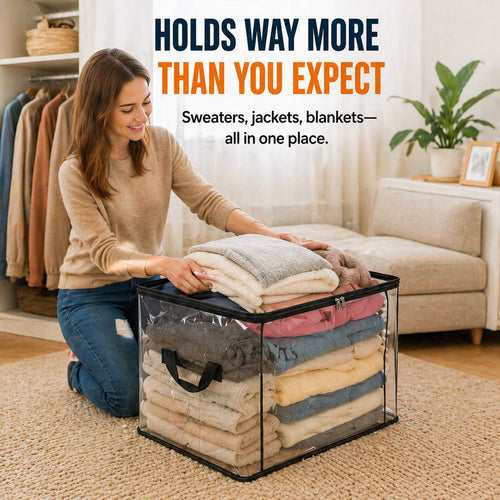 Large Clear Storage Bags for Closet Organization