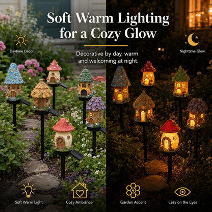 Ziptred™ 🔥Last Day 55% OFF 🔥 Solar Fairy-Tale Mushroom Cottage Garden Light