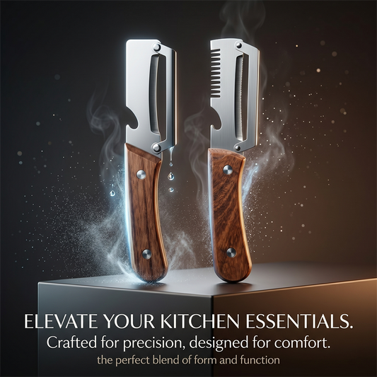 Stainless Peeler , High-Grade Durability, Clean, Precision Peeling + Bottle Opener