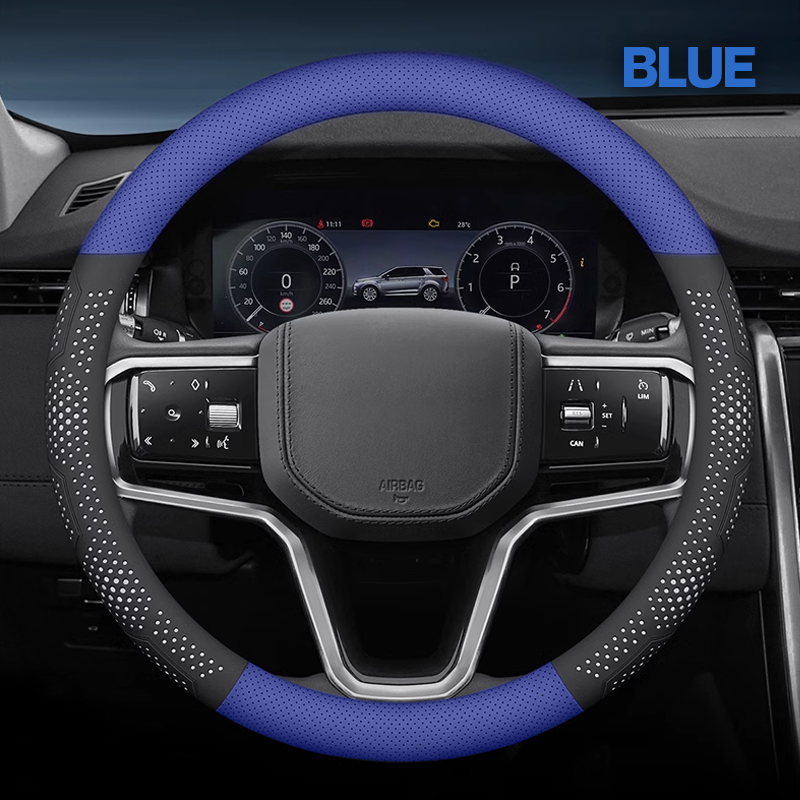 Gripex UltraGrip Breathable Leather Steering Wheel Cover | Anti-Slip, Custom - Fit