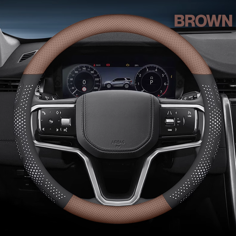 Gripex UltraGrip Breathable Leather Steering Wheel Cover | Anti-Slip, Custom - Fit