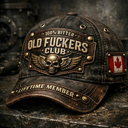 🏆Flash Sale 60% OFF  - ❤️Old Fuckers Club-Handmade Vintage Baseball Cap🎁