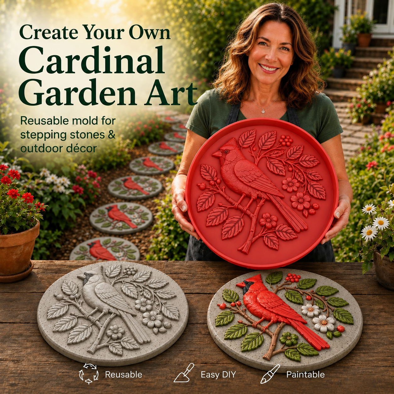 💥 LAST DAY 49% OFF - Garden Art Stepping Stone Mold