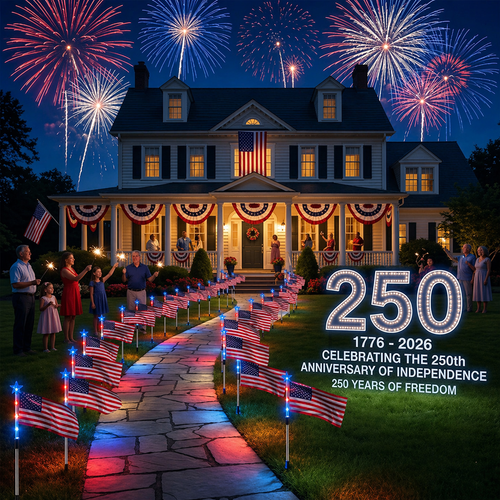 🔥Last Day 55% OFF 🔥MADE IN USA-8-Piece Flag Light Set🔥 – 4th of July Decorations✨