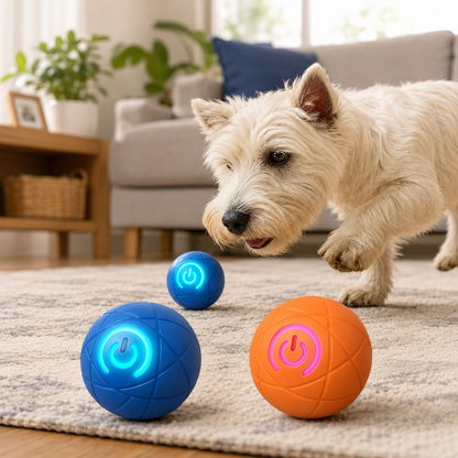 Ziptred™ - Interactive Pet Bounce Ball – USB Rechargeable Motion Toy for Cats 🐱 & Dogs 🐶