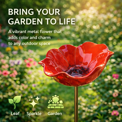 Ziptred™ - Colorful Metal Flower Stake for Birds, Bees & Butterflies