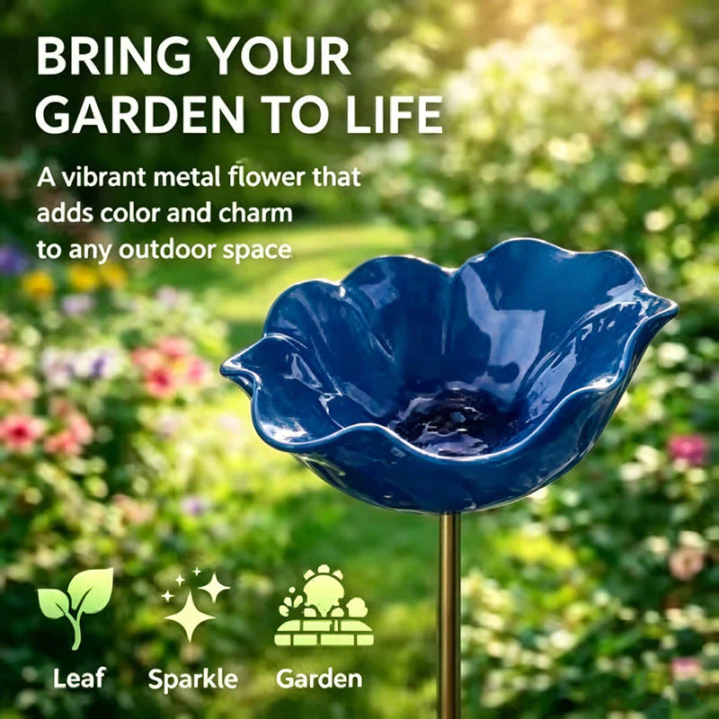 Ziptred™ - Colorful Metal Flower Stake for Birds, Bees & Butterflies