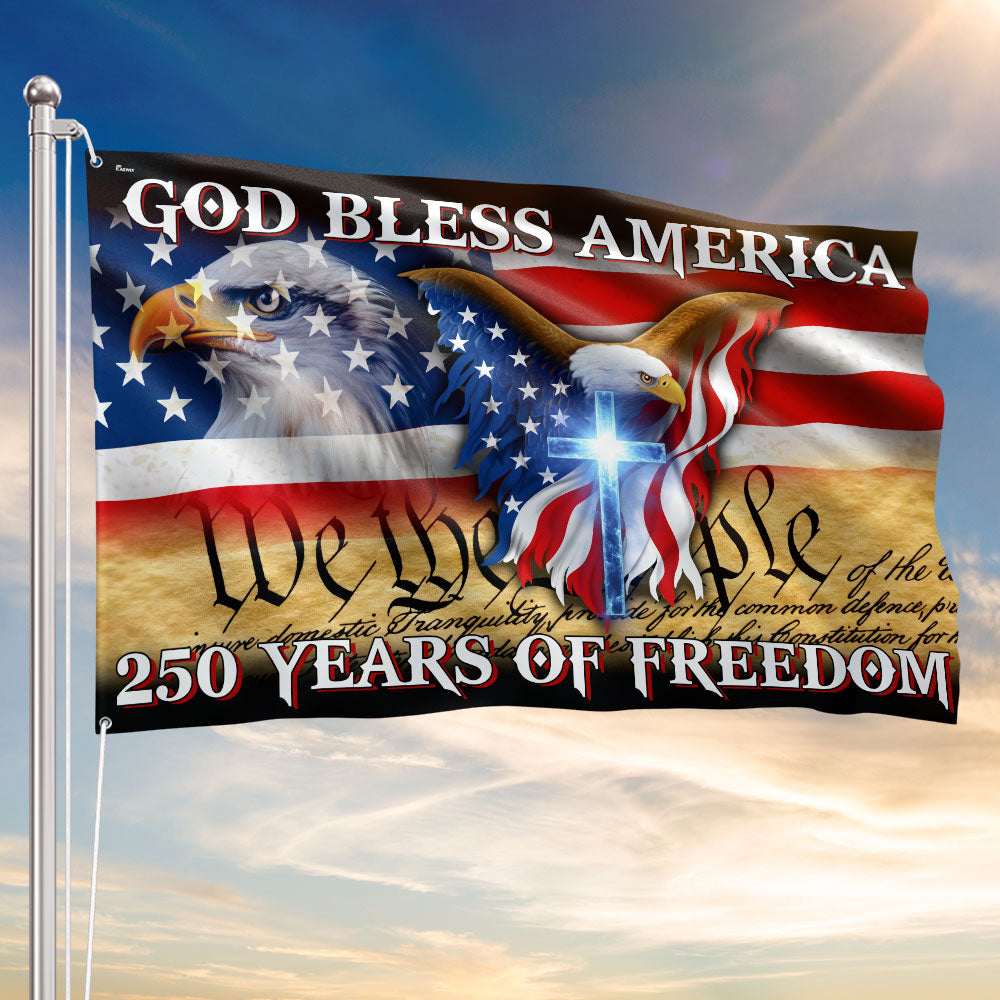 250 Years of Freedom Grommet Flag for decoration