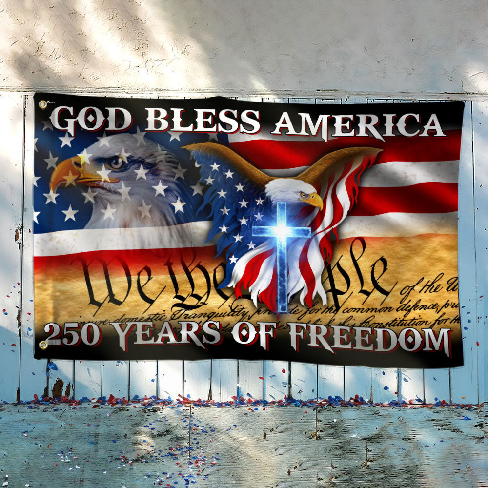 250 Years of Freedom Grommet Flag for house decoration