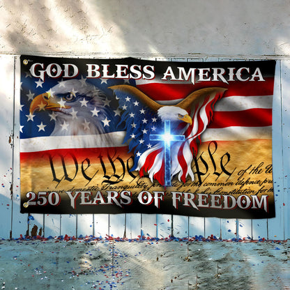 250 Years of Freedom Grommet Flag for house decoration