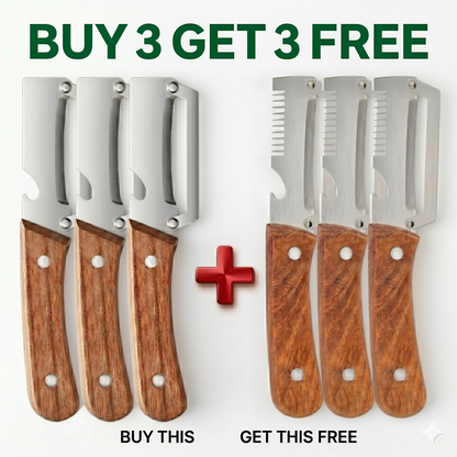 Stainless Peeler , High-Grade Durability, Clean, Precision Peeling + Bottle Opener
