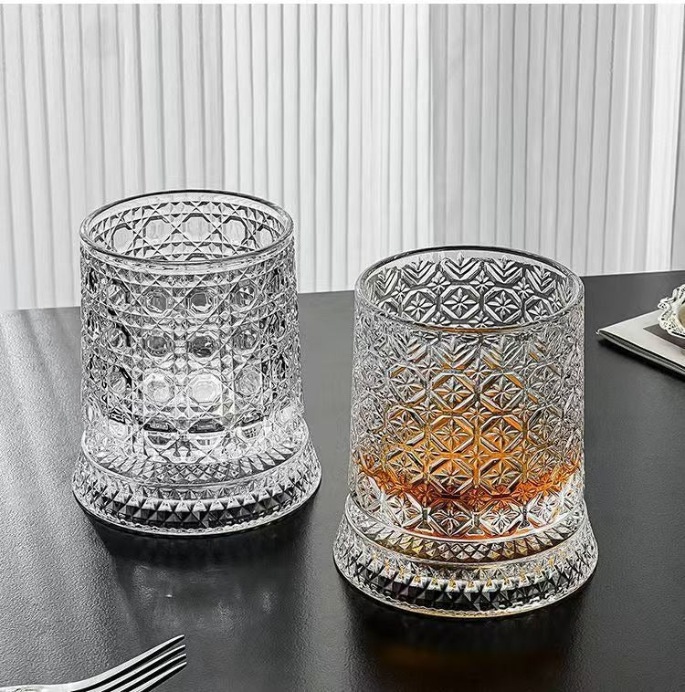Ziptred™ 360° Spinning Crystal Whiskey Glass – Premium Rotating Tumbler Gift