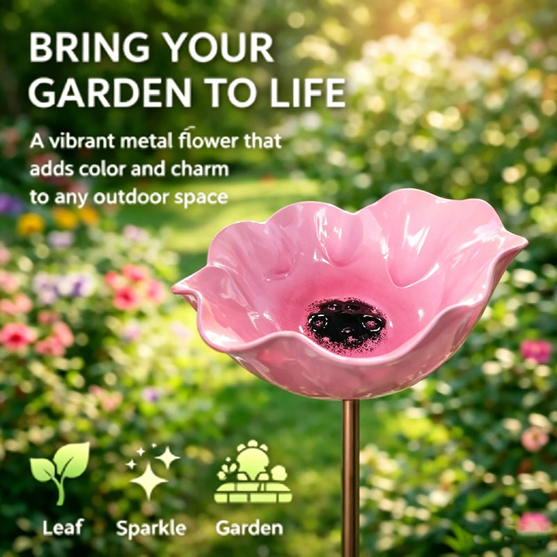 Ziptred™ - Colorful Metal Flower Stake for Birds, Bees & Butterflies
