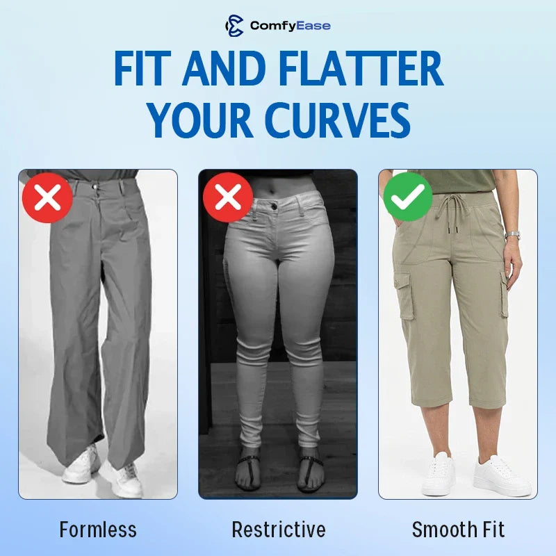 LAST DAY 70% OFF - Women Lightweight Cargo Capri Hiking Cropped Pants