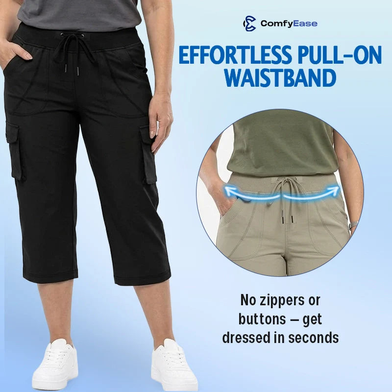 LAST DAY 70% OFF - Women Lightweight Cargo Capri Hiking Cropped Pants