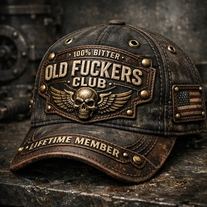 🏆Flash Sale 60% OFF  - ❤️Old Fuckers Club-Handmade Vintage Baseball Cap🎁  USA