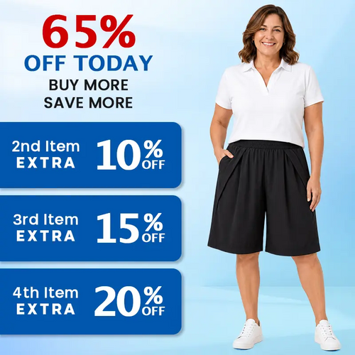 Ziptred™  FlowEase Cooling Stretch Knee-Length Shorts for Women