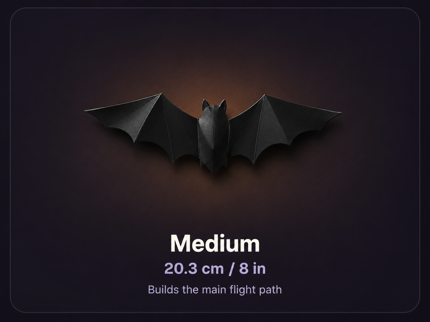 Medium black decorative bat