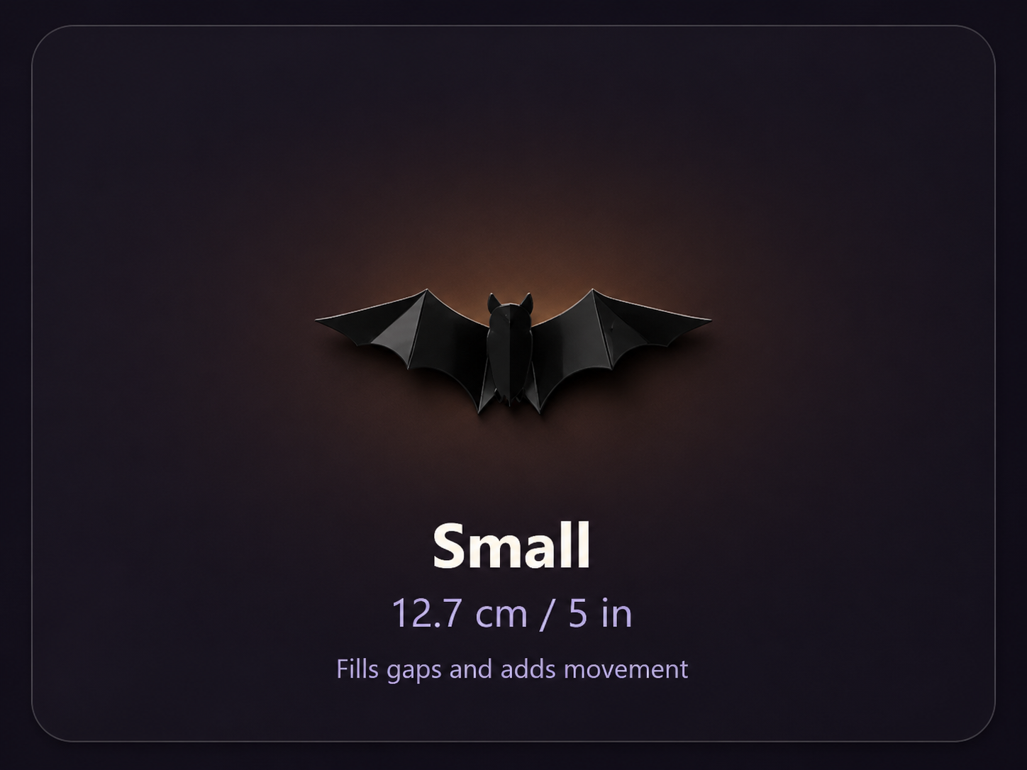 Small black decorative bat