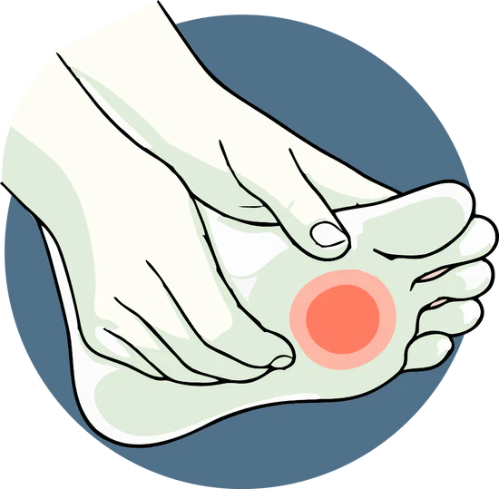 Heel and arch support illustration