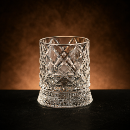 Ziptred™ 360° Spinning Crystal Whiskey Glass – Premium Rotating Tumbler Gift