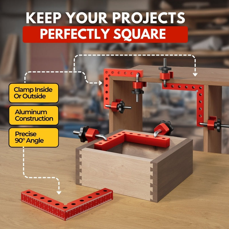 Ziptred™ ProSquare 90 – Right Angle Clamps for Woodworkers