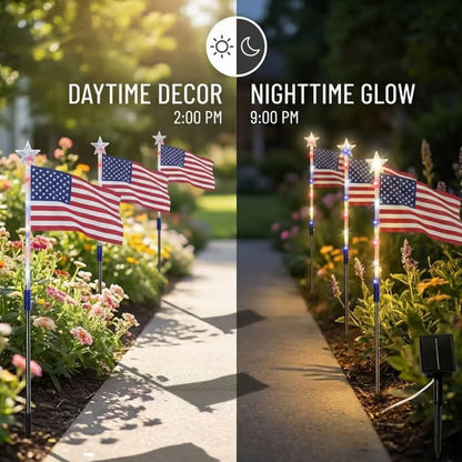 🔥Last Day 55% OFF 🔥MADE IN USA-8-Piece Flag Light Set🔥 – 4th of July Decorations✨