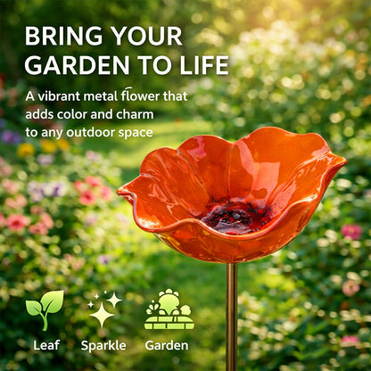 Ziptred™ - Colorful Metal Flower Stake for Birds, Bees & Butterflies